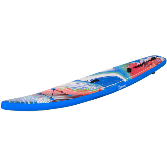 Inflatable Paddle Board, Stand Up Paddle Board Adjustable Aluminum Paddle Non-Slip Deck Colorful Spray-painting Board with ISUP Accessories &; Carry Bag, 11'9'' x 30" x 6", Blue - Gallery Canada