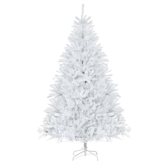 7FT Artificial Christmas Tree Holiday Xmas Tree with Foldable Feet Home Indoor Holiday Decoration White - Gallery Canada