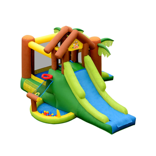 Kids Inflatable Jungle Bounce House Castle with 735W Blower at Gallery Canada