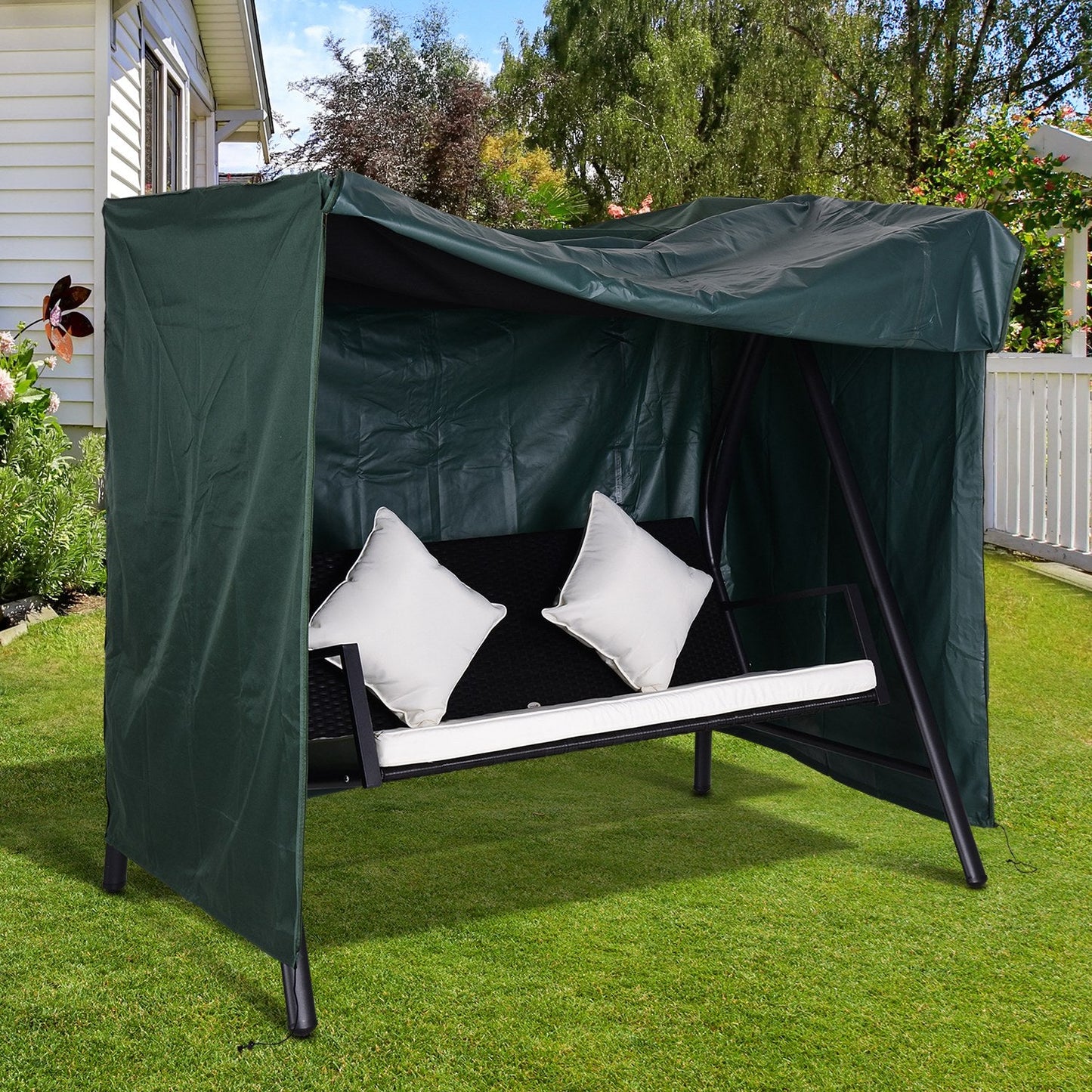 Large Patio Swing Chair Cover Outdoor Garden Furniture Protector Wind UV Water Green at Gallery Canada