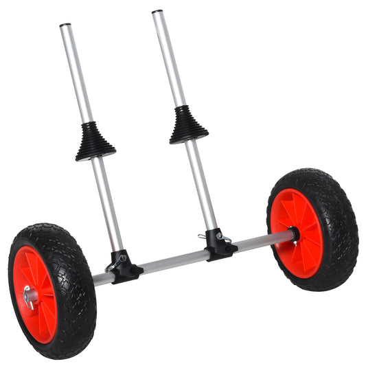 Universal Kayak Cart Trolley Trailer with Strong Aluminum Frame, Adjustable Width Crossbar, &; Large Tires - Gallery Canada