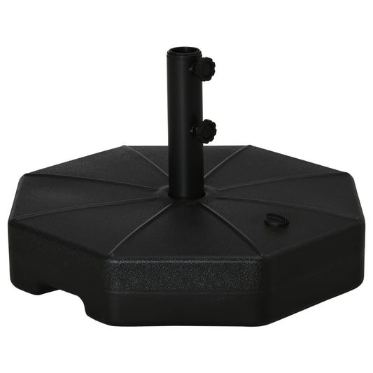 Patio Umbrella Base Parasol Holder Outdoor Market Umbrella Stand Weights, Water/Sand Filled for Garden, Poolside, Black at Gallery Canada
