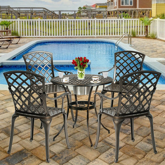 Outdoor Aluminum Dining Set of 2 Patio Bistro Chairs at Gallery Canada