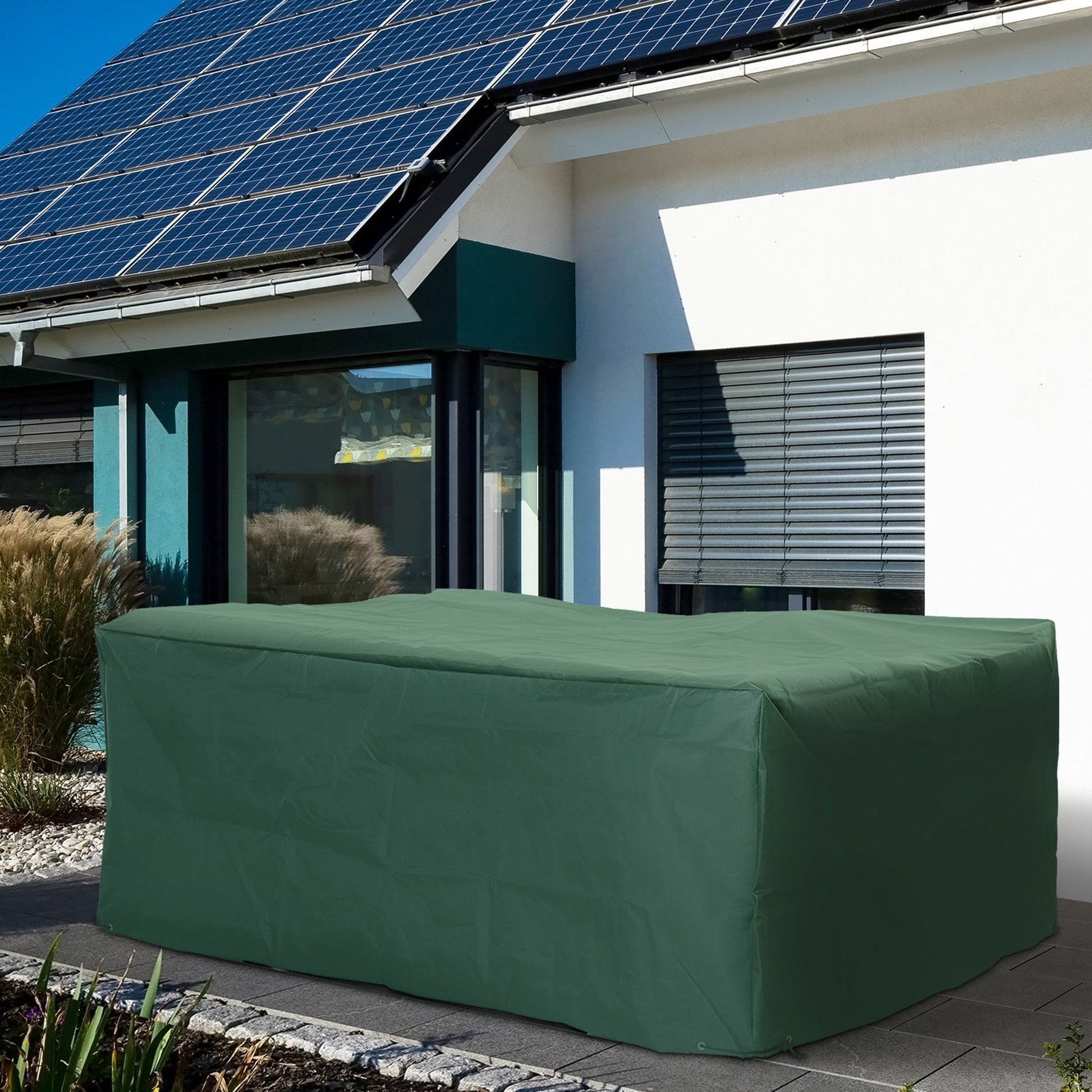 Outdoor Furniture Cover 81" x 57" Waterproof Garden Patio Rattan Wicker UV Rain Protector Oxford Dark Green at Gallery Canada