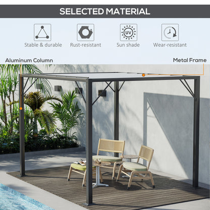 Outdoor Louvered Pergola 9.5' x 8' Aluminum Patio Gazebo Sun Shade Shelter with Adjustable Breathable Mesh Roof, White at Gallery Canada