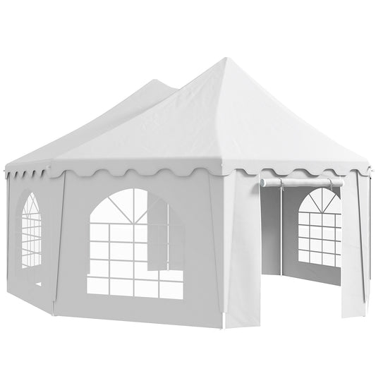 22.3' x 16.4' Large Party Tent Canopy Shelter with Carrying Bags and 2 Doors for Parties, Events, BBQ Grill - Gallery Canada