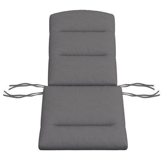 Patio Chair Cushion for Adirondack Chairs Replacement Cushion with Back and Ties, Grey at Gallery Canada