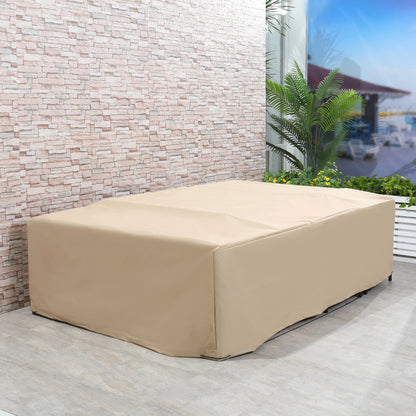 Patio Furniture Covers, Waterproof, Windproof and Anti-UV 300D Heavy Duty Oxford Fabric Large Outdoor Furniture Cover for Outdoor Sectional Sofa Set, 97" x 65" x 26", Beige at Gallery Canada