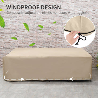 Patio Furniture Covers, Waterproof, Windproof and Anti-UV 300D Heavy Duty Oxford Fabric Large Outdoor Furniture Cover for Outdoor Sectional Sofa Set, 97" x 65" x 26", Beige at Gallery Canada