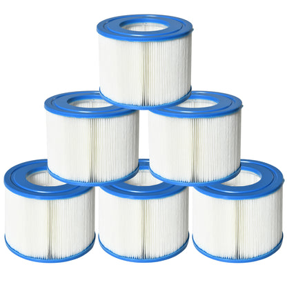 6 Pack Pump Filter Cartridges Replacement for Spa Pools and Hot Tub, Inflatable Swimming Pool Cleaning at Gallery Canada