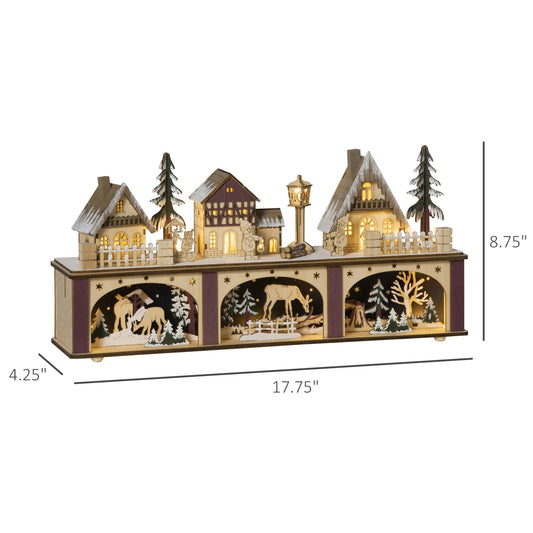 Christmas Village House Decoration, Pre-lit Winter Wonderland with 15 Battery Operated LED Lights, Indoor Room Decor Collection at Gallery Canada