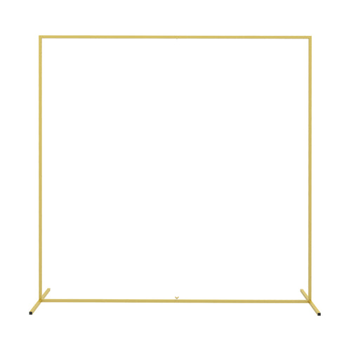 6.6x6.6FT Gold Backdrop Stand, Square Metal Wedding Arch for Birthday Party, Bridal Shower, Graduation, Ceremony