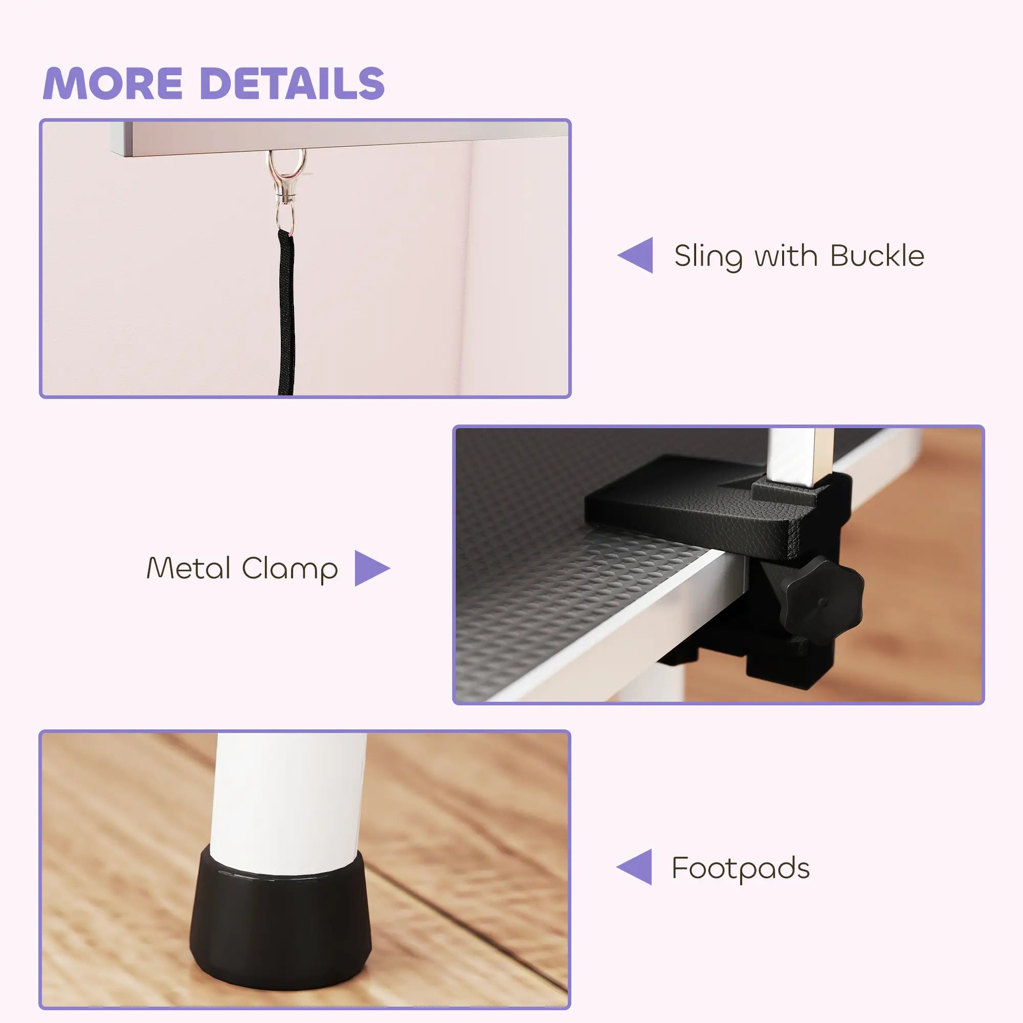 Foldable Pet Grooming Table, Adjustable Arm, Non-Slip Surface, Black Dog Grooming Tables at Gallery Canada