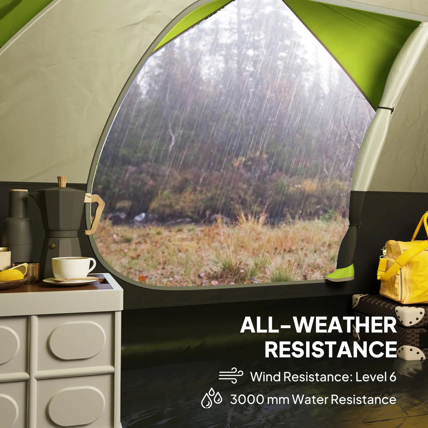 Pop Up Camping Tent, 3-4 Person, Waterproof Dome Tent, Mesh Window Camping Tents at Gallery Canada