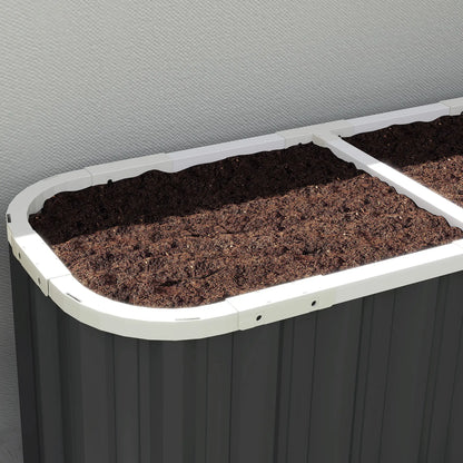 Galvanized Raised Garden Bed, Deep Rot Planter Box, 5' x 2' x 2', Dark Grey Galvanized Planter Boxes at Gallery Canada