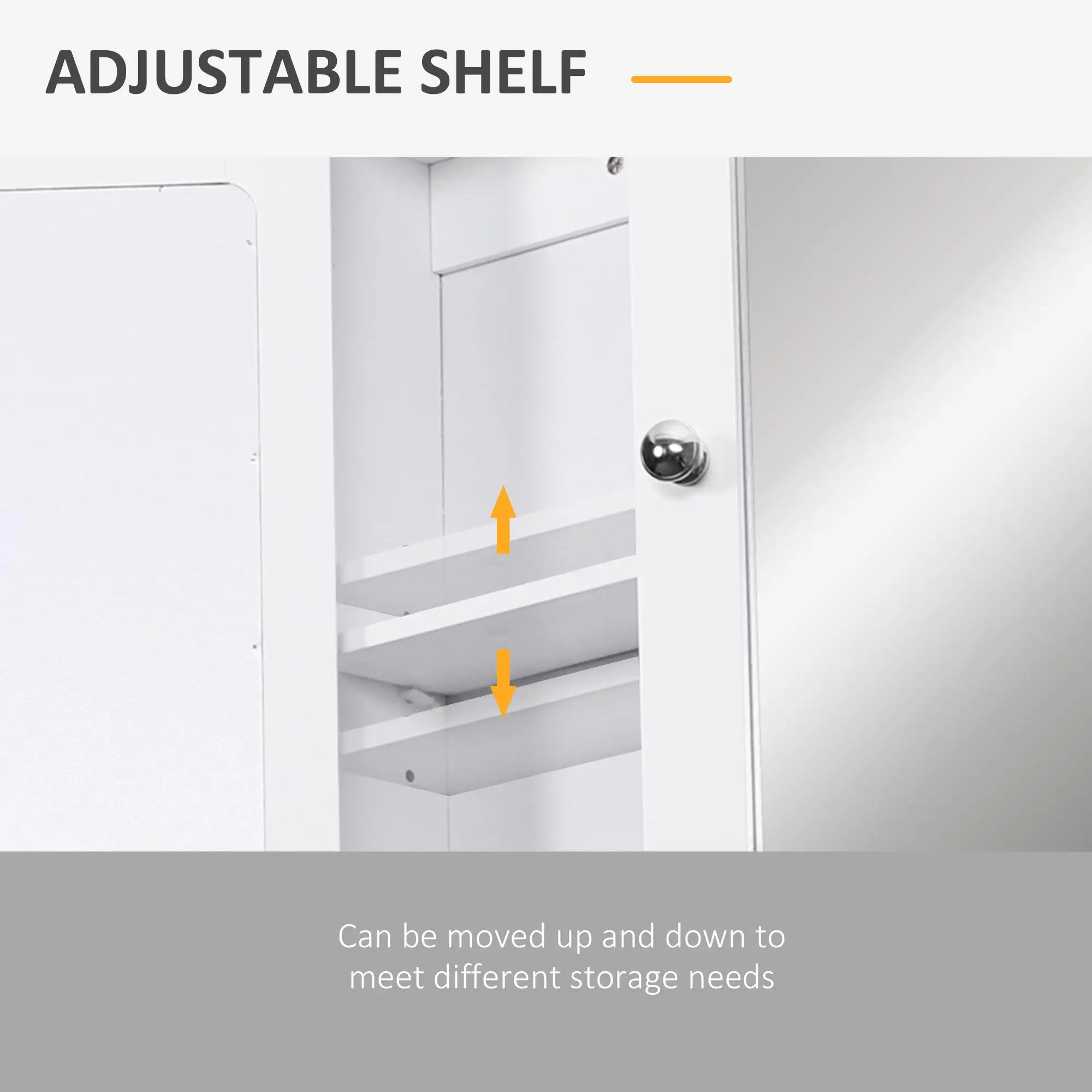 Wall-Mounted Medicine Cabinet, Double Doors, Adjustable Shelf, White Mirror Medicine Cabinets at Gallery Canada