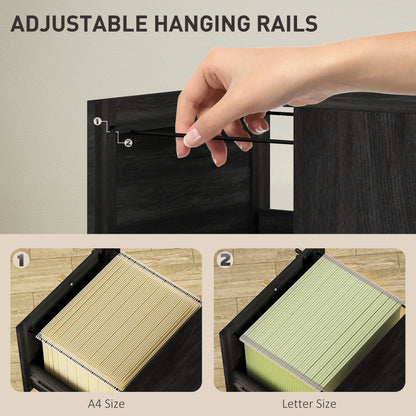 4 Drawer Filing Cabinet with Lock, Boho Style, A4 Letter Size, Black Office Cabinets & Cupboards at Gallery Canada