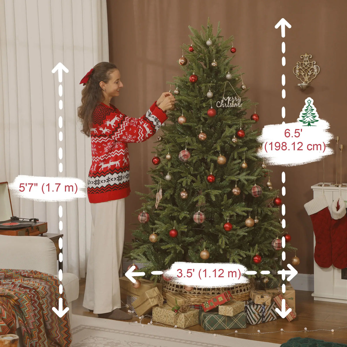 6.5ft Christmas Tree, Synchronized LEDs, DIY, Frasier Fir, Remote, Timer Artificial Christmas Trees at Gallery Canada