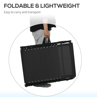 Outdoor Folding Lounge Chair, 4-Level Adjustable, Black Lounger Chairs at Gallery Canada