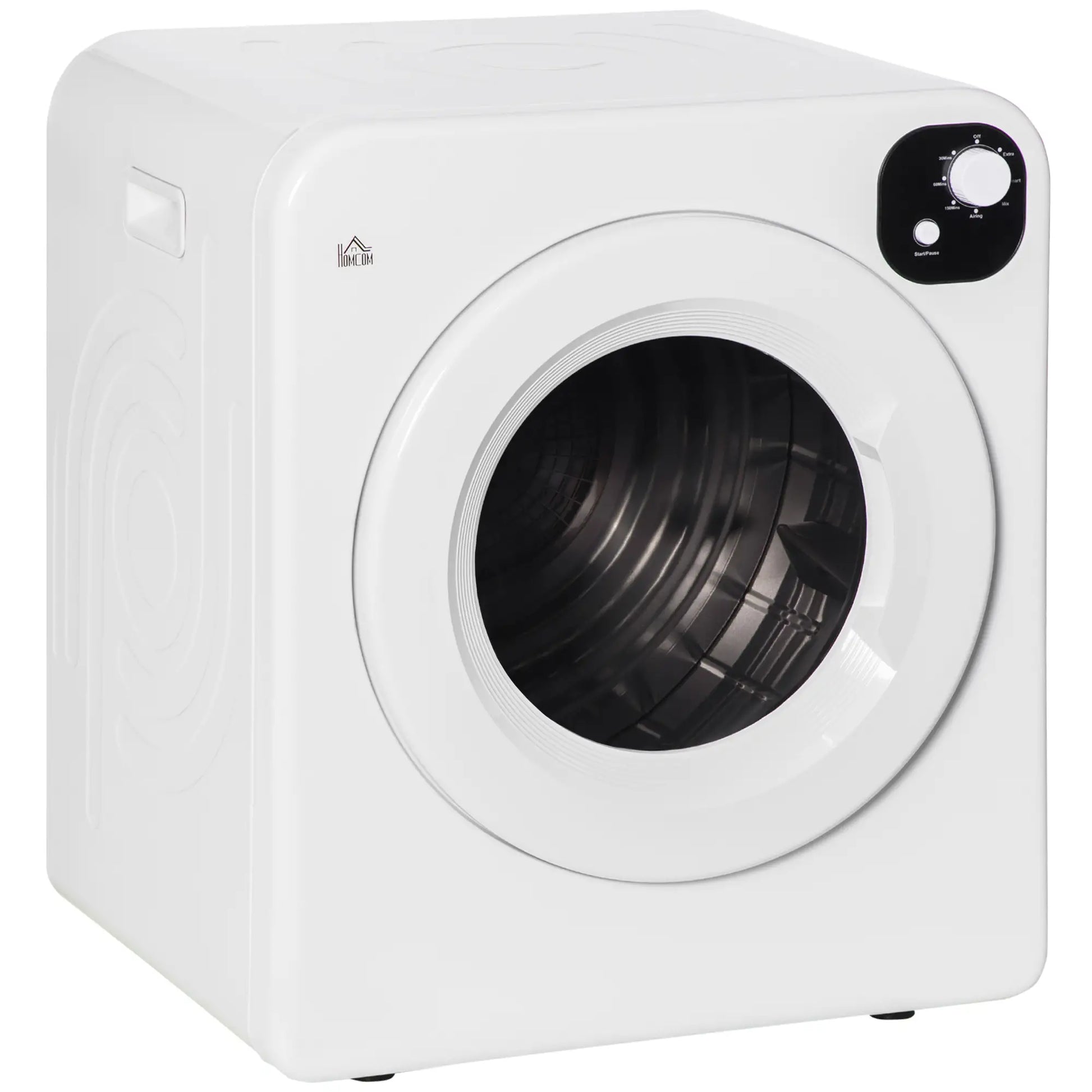 Compact Laundry Dryer, 1300W, 3.22 Cu. Ft., 7 Drying Modes, White Dryer Machines White at Gallery Canada