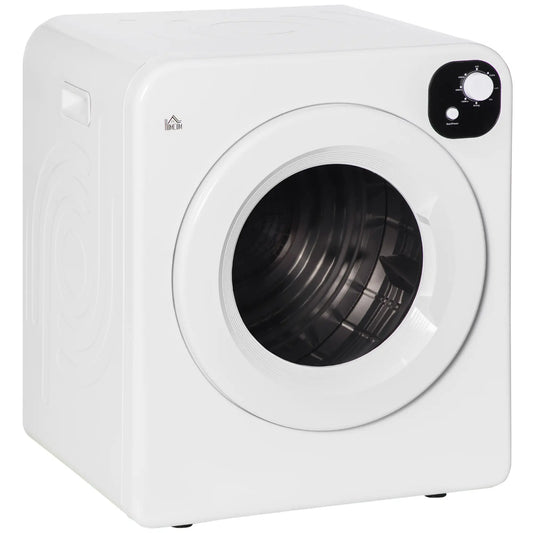 Compact Laundry Dryer, 1300W, 3.22 Cu. Ft., 7 Drying Modes, White Dryer Machines White at Gallery Canada