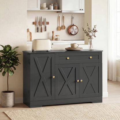 Sideboard Buffet Cabinet, Farmhouse Coffee Bar, Barn Doors, Black Bar Cabinets at Gallery Canada