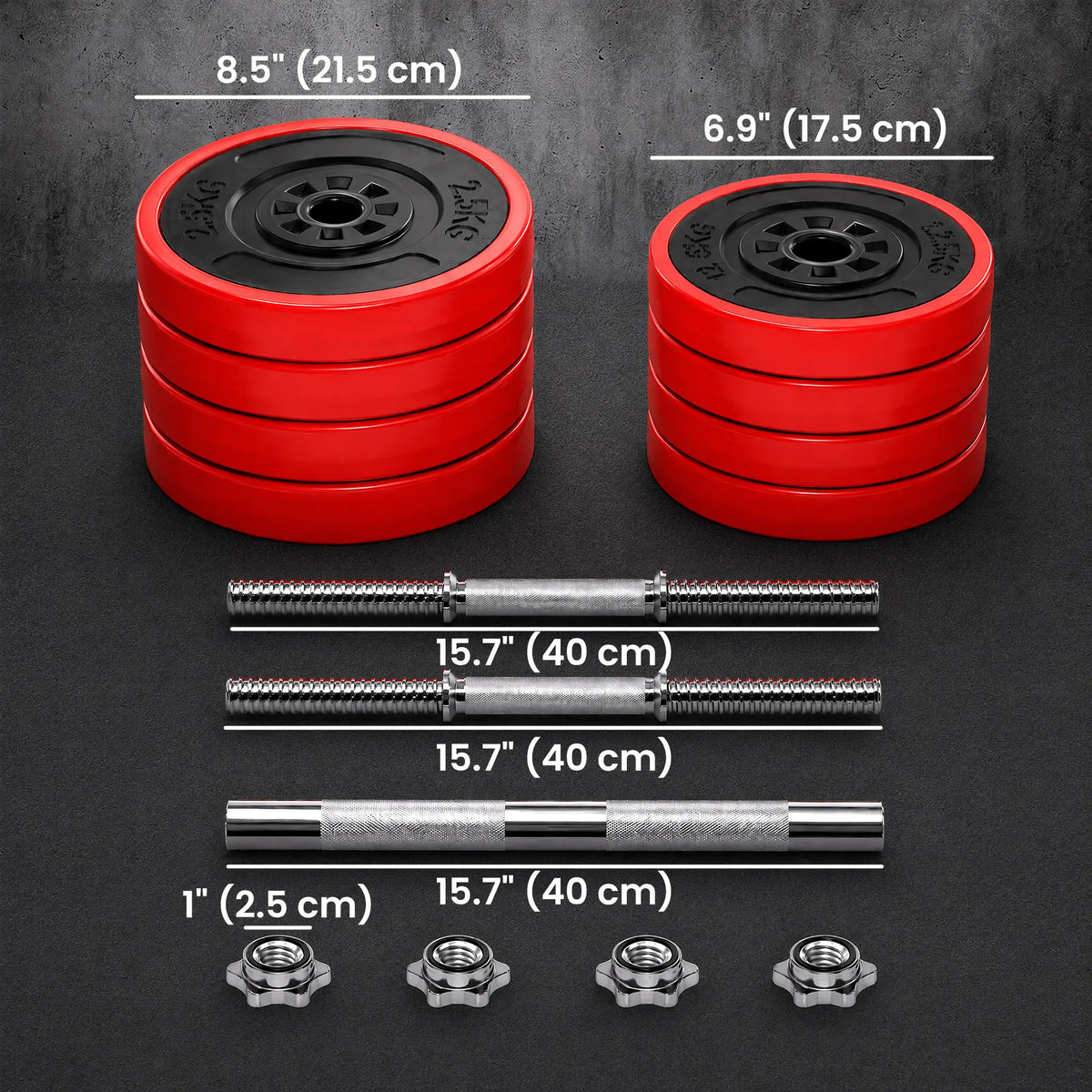 44lbs 2-In-1 Dumbbell, Barbell Adjustable Set, Strength Exercise Dumbbells & Barbells at Gallery Canada