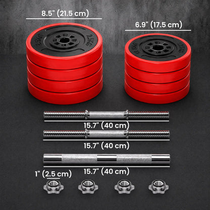 44lbs 2-In-1 Dumbbell, Barbell Adjustable Set, Strength Exercise Dumbbells & Barbells at Gallery Canada