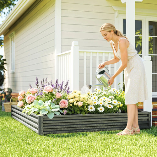L-Shaped Raised Garden Bed, 82