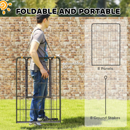 39" Dog Playpen, Portable Foldable 8 Panels, Indoor Outdoor, Large Dogs Houses, Kennels & Pens at Gallery Canada