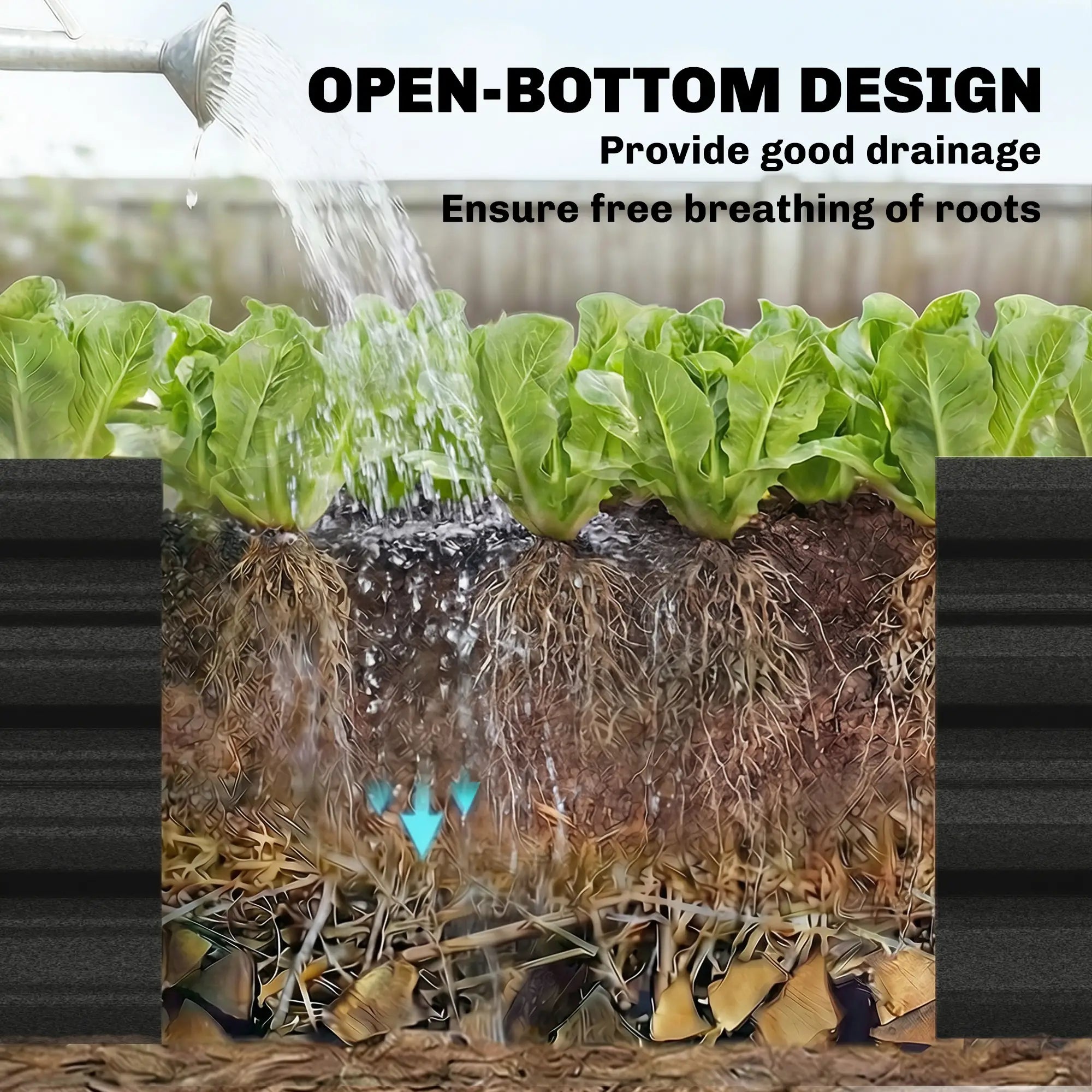 6 x 3 x 1ft Galvanized Raised Garden Bed, Black Outdoor Planter Box, Black Galvanized Planter Boxes at Gallery Canada