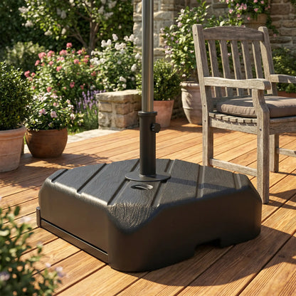Patio Umbrella Base With Wheels, Telescopic Handle, 158 Lb Stand, Black Umbrella Bases at Gallery Canada