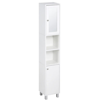 Tall Bathroom Storage Cabinet with Mirror, Adjustable Shelves, White Bathroom Cabinets at Gallery Canada