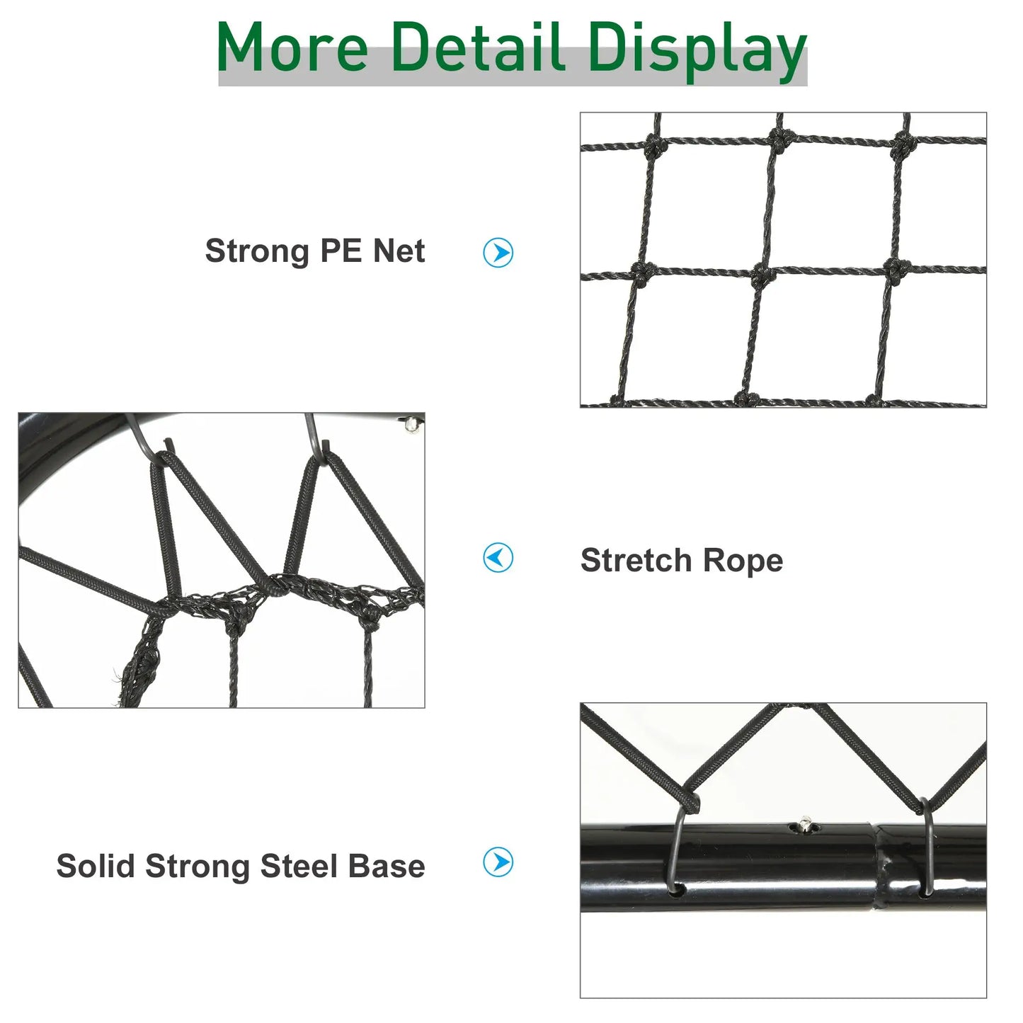 Soccer Rebounder Net, 3' x 3', Angle Adjustable, Quick Folding, Kickback Target Football at Gallery Canada