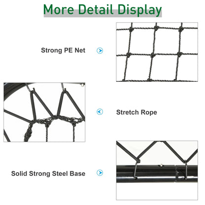 Soccer Rebounder Net, 3' x 3', Angle Adjustable, Quick Folding, Kickback Target Football at Gallery Canada
