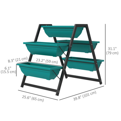 3-Tier Vertical Raised Garden Planter, 5 Boxes, Outdoor Plant Stand Plant Stands at Gallery Canada