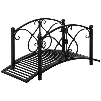 Garden Bridge 3.3FT, Decorative Backyard Pond Bridge, Black Garden Decor at Gallery Canada