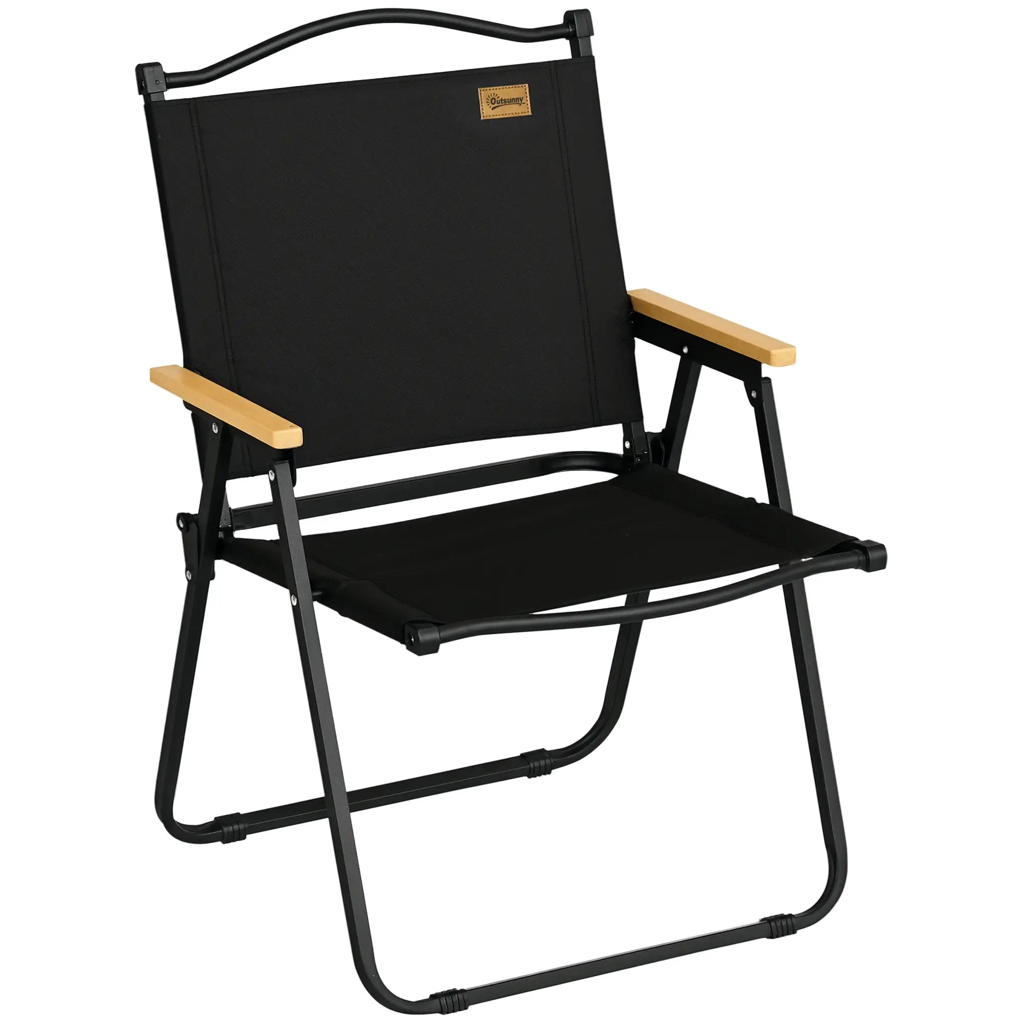 Lightweight Folding Camping Chair, Portable Armchair, Black Picnic Tables & Camping Chairs at Gallery Canada