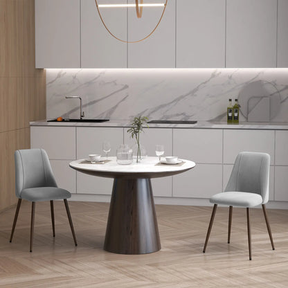 Upholstered Dining Chairs Set of 4, Velvet Accent, Grey Bar Stools at Gallery Canada