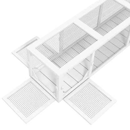 79" Long Cat Tunnel, L-Shape Extendable Design, Indoor Outdoor Enclosure, White Outdoor Cat Enclosures at Gallery Canada