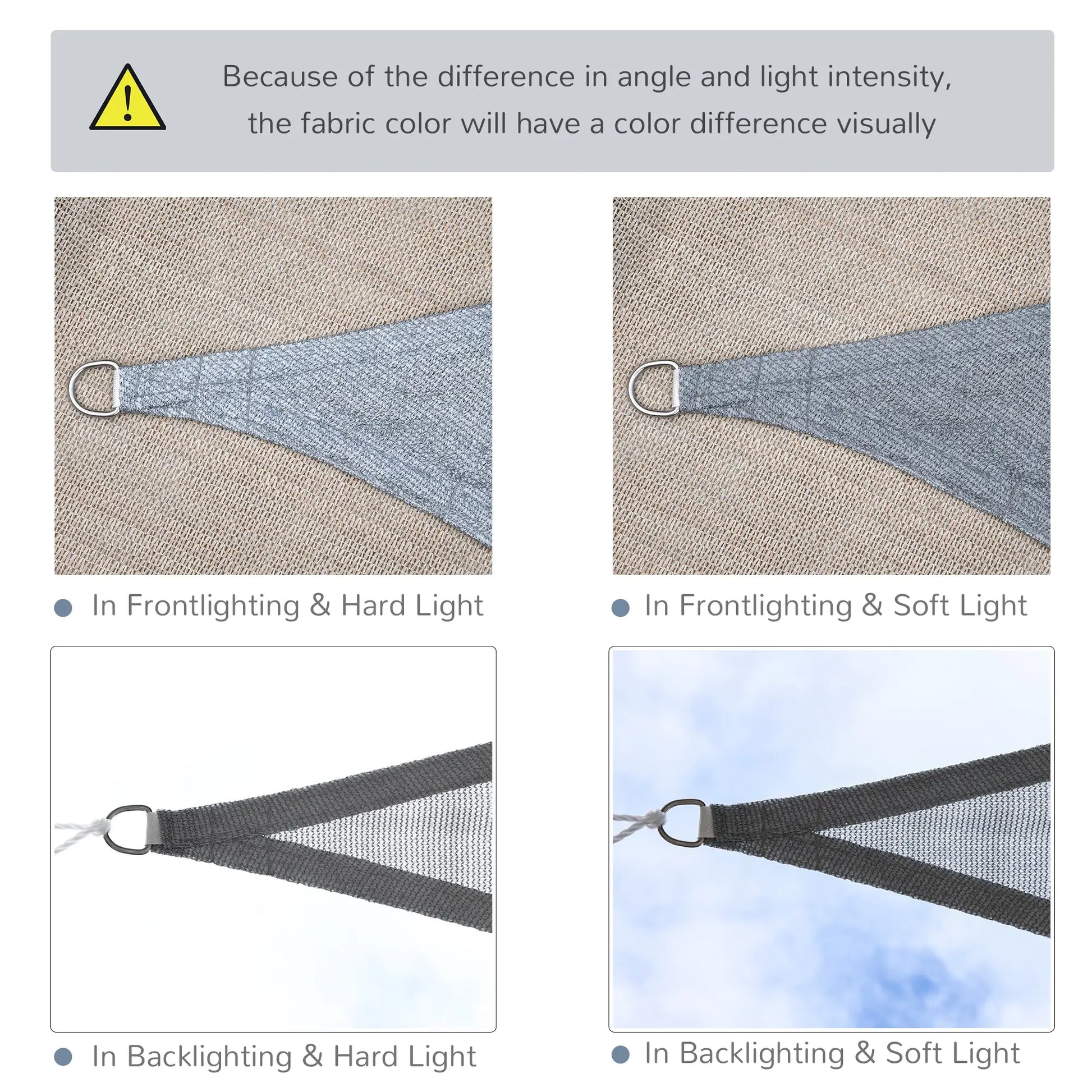 Triangle 10' Canopy Sun Sail, UV Protector, Outdoor Patio Cover, Grey Shade Sails at Gallery Canada