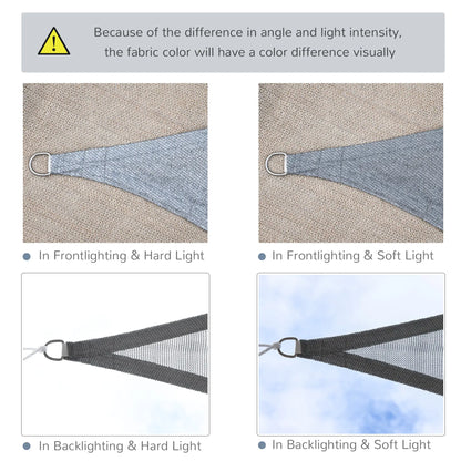 Triangle 10' Canopy Sun Sail, UV Protector, Outdoor Patio Cover, Grey Shade Sails at Gallery Canada