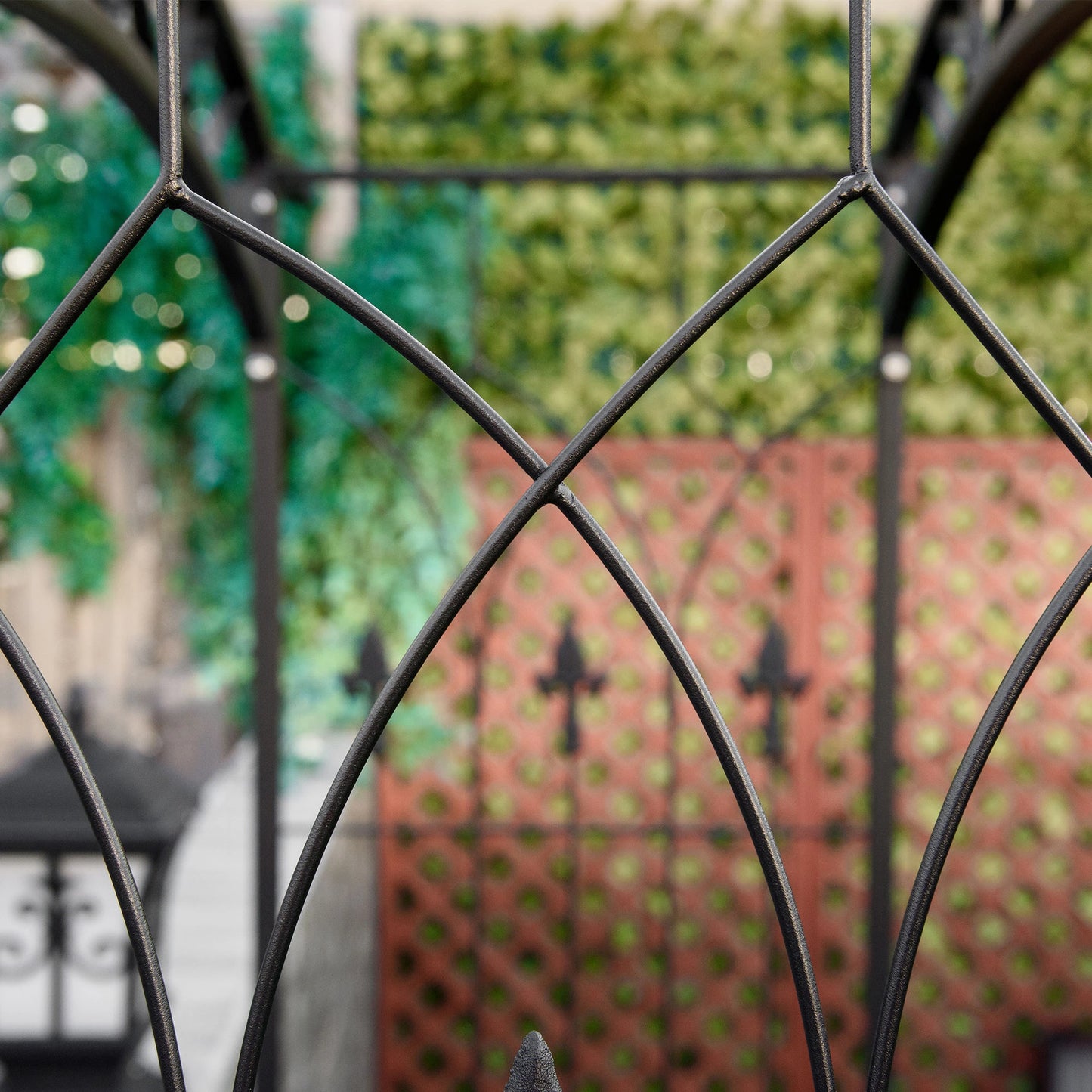 7Ft Garden Arbor, Wedding Arch, Scrollwork Trellis, Black Garden Arches at Gallery Canada