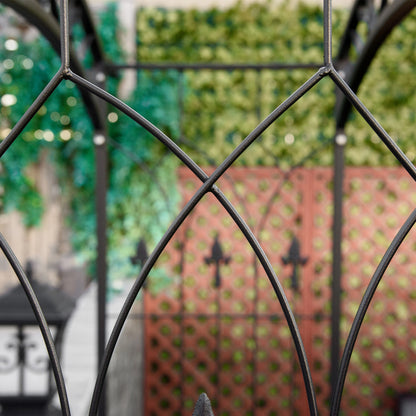 7Ft Garden Arbor, Wedding Arch, Scrollwork Trellis, Black Garden Arches at Gallery Canada