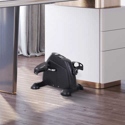 Portable Mini Pedal Exercise Bike, LCD Display, Black