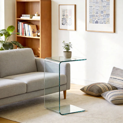 Clear Glass Coffee Table, Modern Rectangle Living Room Table, Safe Rounded Edges Coffee Tables at Gallery Canada