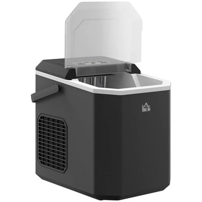 Portable Ice Maker, Self Cleaning, 9 Cubes in 6 Mins, 26lbs/24Hrs, 2 Sizes Small Kitchen Appliances Black at Gallery Canada