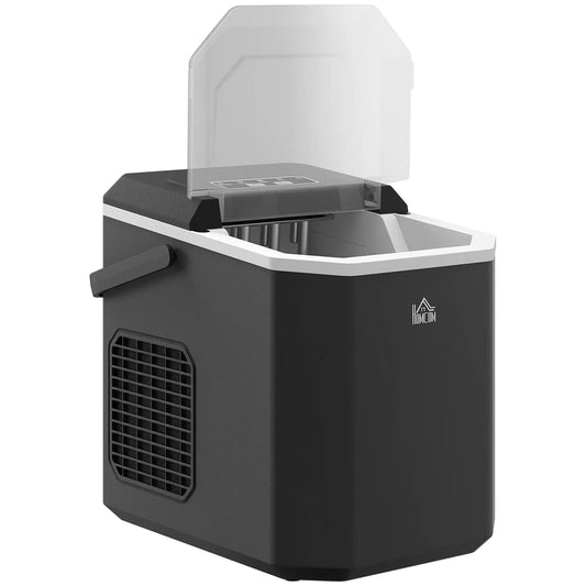 Portable Ice Maker, Self Cleaning, 9 Cubes in 6 Mins, 26lbs/24Hrs, 2 Sizes Small Kitchen Appliances Black at Gallery Canada