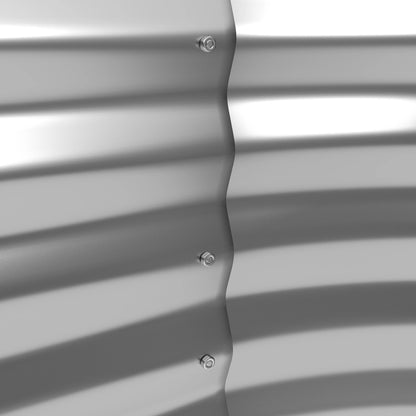 3.4'x3.4'x1' Outdoor Raised Garden Bed, 2-Tier Planter Box, Galvanized Galvanized Planter Boxes at Gallery Canada