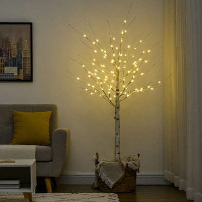 6 ft Pre-Lit LED Artificial Birch Tree, Indoor Outdoor Use Artificial Tree at Gallery Canada